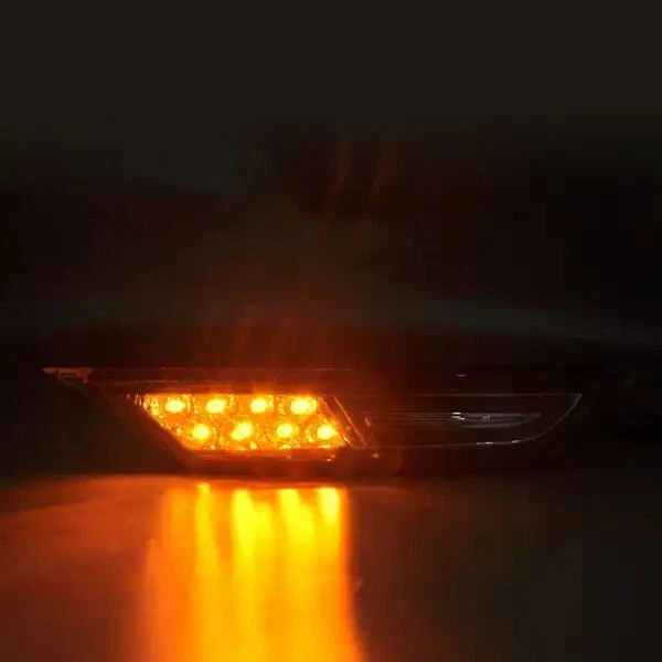 Indicador de luz lateral LED de lente ahumada 2 piezas para Nissan GT-R R35 2009-2018 Foto 3 de 4