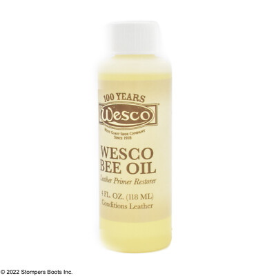 Wesco Bee Oil, 4 FL OZ - Conditioning, Protecting, Keeps Leather Looking New