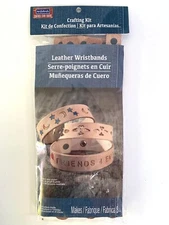 ArtMinds 8 Count Snap Button Natural Leather Wristbands
