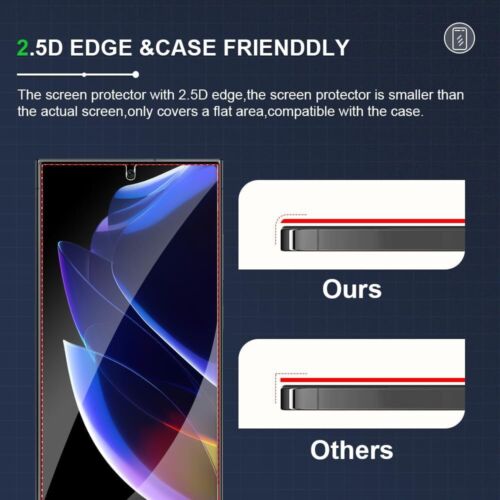 4 Pack For Samsung Galaxy S25 Ultra S24 Plus Tempered Glass HD Screen Protectors - Picture 5 of 11
