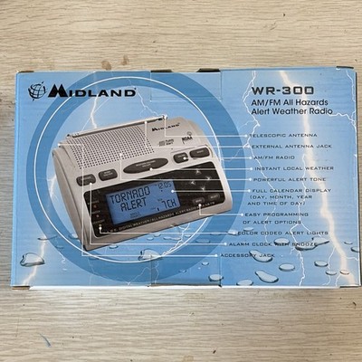 Midland WR-300 NOAA S.A.M.E. AM/FM All Hazards Weather Alert Radio Boxed