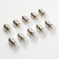 10 X 7V 0,7W 100Ma 0,1A E10 10X28 / Birne Lampe / Lamp / Satiniert Matt Frosted