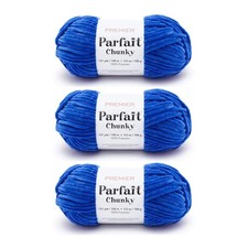 Bundle of 3 - Premier Yarns Parfait Chunky Yarn - Classic Blue 1150-28