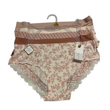 Adrienne Vittadini Studio Womens 5 Pack Seamless Lace Trim Panties Large NWT