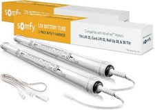 somfy 12V DC Reloadable Battery Tube 2 Pack Y Harness