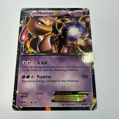 Pokémon TCG Mewtwo EX BW45 2012 Holo Black Star Promo Card Moderately Played 