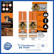 5 Minute Set Clear Epoxy Syringe Pack of 2 - Strong Bond for Household Repairs