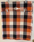 STOREHOUSE NAPKINS (8) ORANGE BLACK CHECK 20 X 20 HALLOWEEN FALL ORIOLES NWOT — photo 1