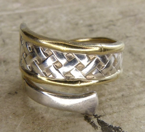 Vintage International Silver Golden Tradewinds Sterling Silver Spoon Ring