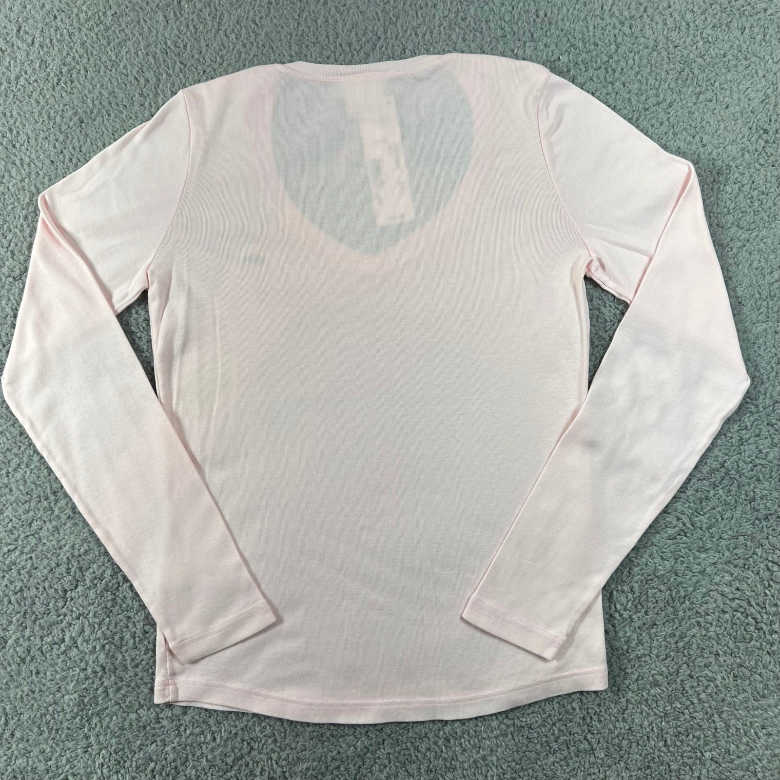Lacoste Women's V-Neck Long Sleeve T-Shirt Light Pink US Size M (EU/6) VTG NWT thumbnail 2