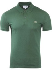 Lacoste Men's Polo Shirt Short Sleeve Slim Fit Pique Green Sz: S