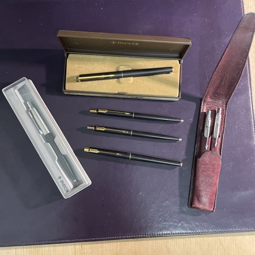 Parker Schreibgeräte Konvolut Füller + Kugelschreiber Set ! Schwarz ! Top !
