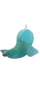 USED Fingerlings HUGS Nikki (Blue Glitter) Interactive Plush Narwhal WowWee