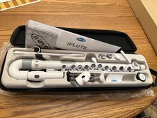 Nuvo jFlute Kit, curved headjoint White Plastic C Flute with Case,original box
