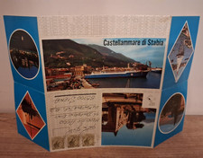 du524 cartolina doppia depliant castellammare di stabia provincia di napoli