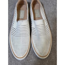 UGG Cahlane Cream Knit Ribbed Slip On Sneakers 1109533 Womens Size 9