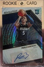 Paolo Banchero Rookie Auto Panini Revolution Orlando Magic NBA Card. rookie card picture