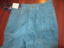 VINTAGE APPAREL COURDEROY by CORNICHE size 28/7 TEAL NWT NEW w TAGS
