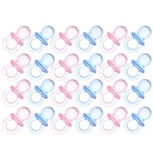 100 Pcs Transparent Acrylic Pacifier Mini Pacifiers Baby Shower Favor