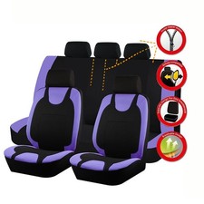 Car Seat Covers Full Set Breathable Front Seat Rear Bench Split Polyester Fabric Car Seat Covers Full Set Breathable Front Seat Rear Bench Split Polyester Fabric