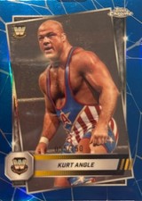 2025 TOPPS CHROME SAPPHIRE WWE #8 KURT ANGLE 55/150