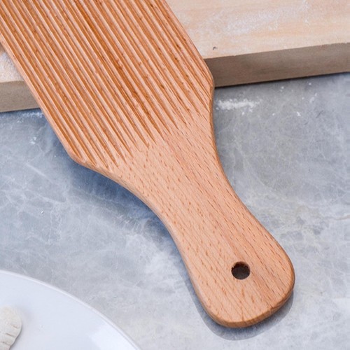Wooden Curved Gnocchi Pastas Board Tool with Grooved Design for Italian Recipes - Picture 5 of 8