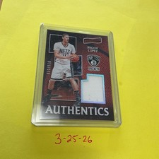 /175 BROOK LOPEZ AUTHENTICS GAME WORN JERSEY CARD 2016-17 Panini Aficionado #16 