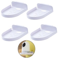 4 Pcs Security Camera Wall Mount, Baby Monitor 4.3 x 3.7 x 1.2 inches, White