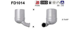Partikelfilter / Rußfilter, Abgasanlage AS FD1014 für OE 1731EP - 1731JT