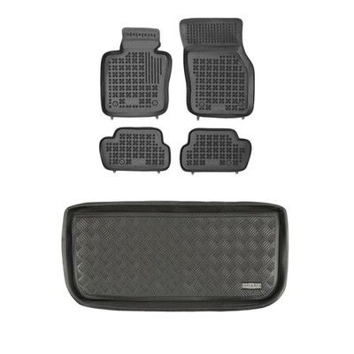Rezaw-Plast Floor Mats for Mini Cooper One 2014-2023 PE Cargo Liner Set Black
