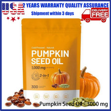 300 Pills Pumpkin Seed Oil Saw Palmetto - 3000 mg Bladder Health, Immune Support