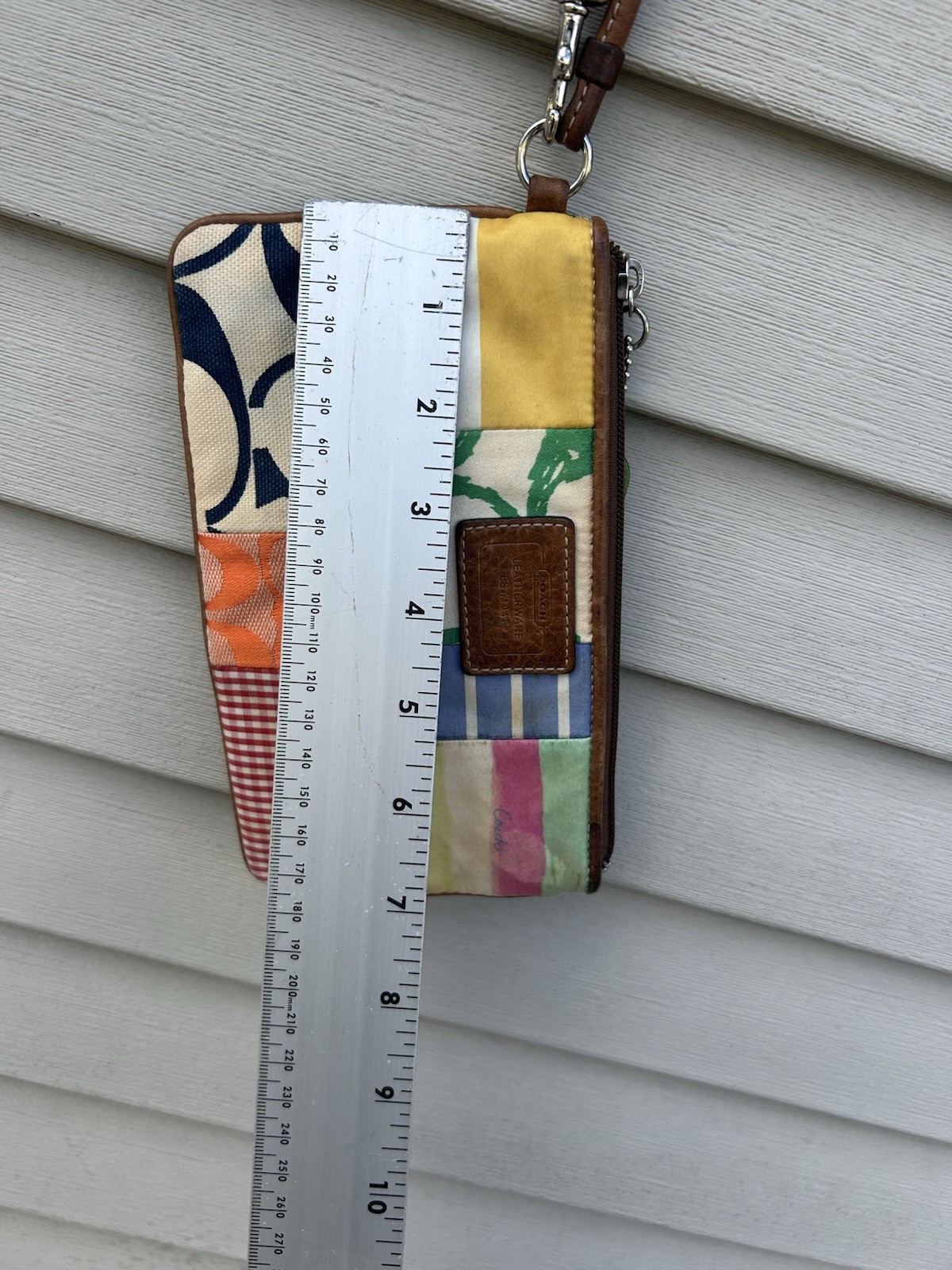 COACH PATCHWORK WRISTLET Needs Cleaning Read Desc… - image 5