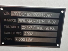 4 fasteners incl Personalized Aluminum TRAILER ID tag-for restoration or display