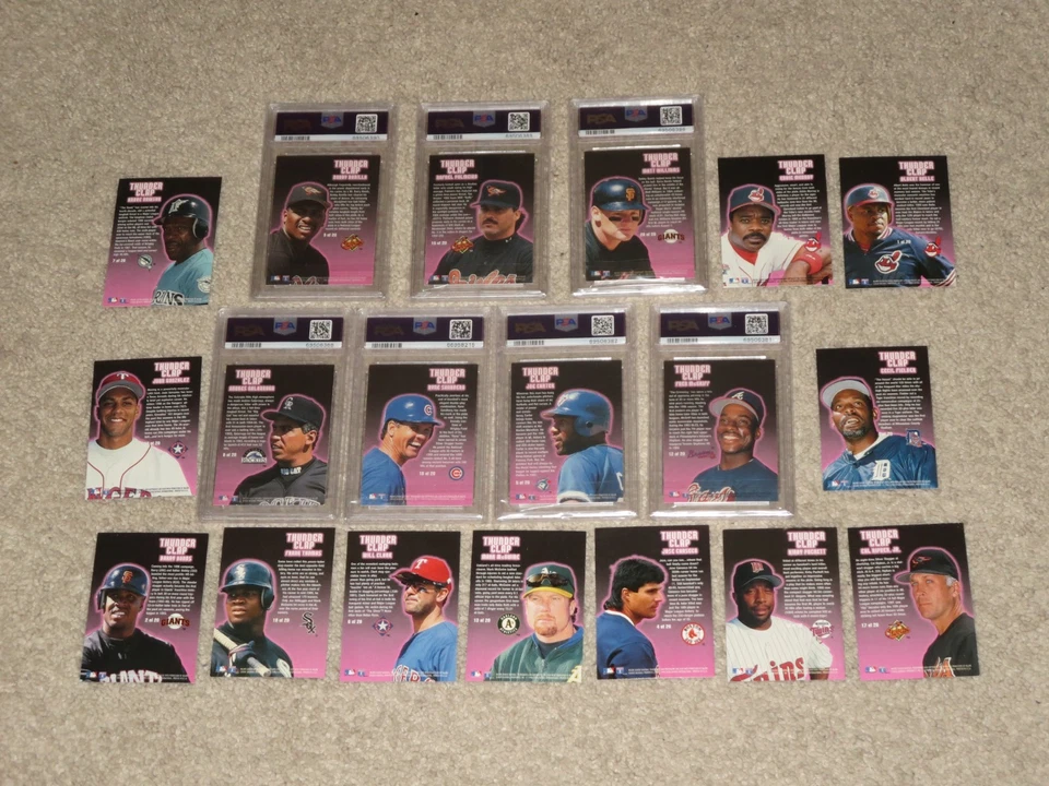 1996 Fleer Ultra Thunderclap Barry Bonds Sandberg PSA 8 19/20 Near Complete Set - Image 2 of 2