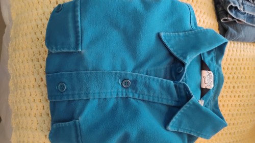 Woolrich Teal Blue Chamois Shirt, Size Large, Made In USA, Vintage Woolrich! - Picture 4 of 4