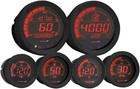 Koso Black 6pc Multi Function Gauge Meter Harley Road King Classic 04 13