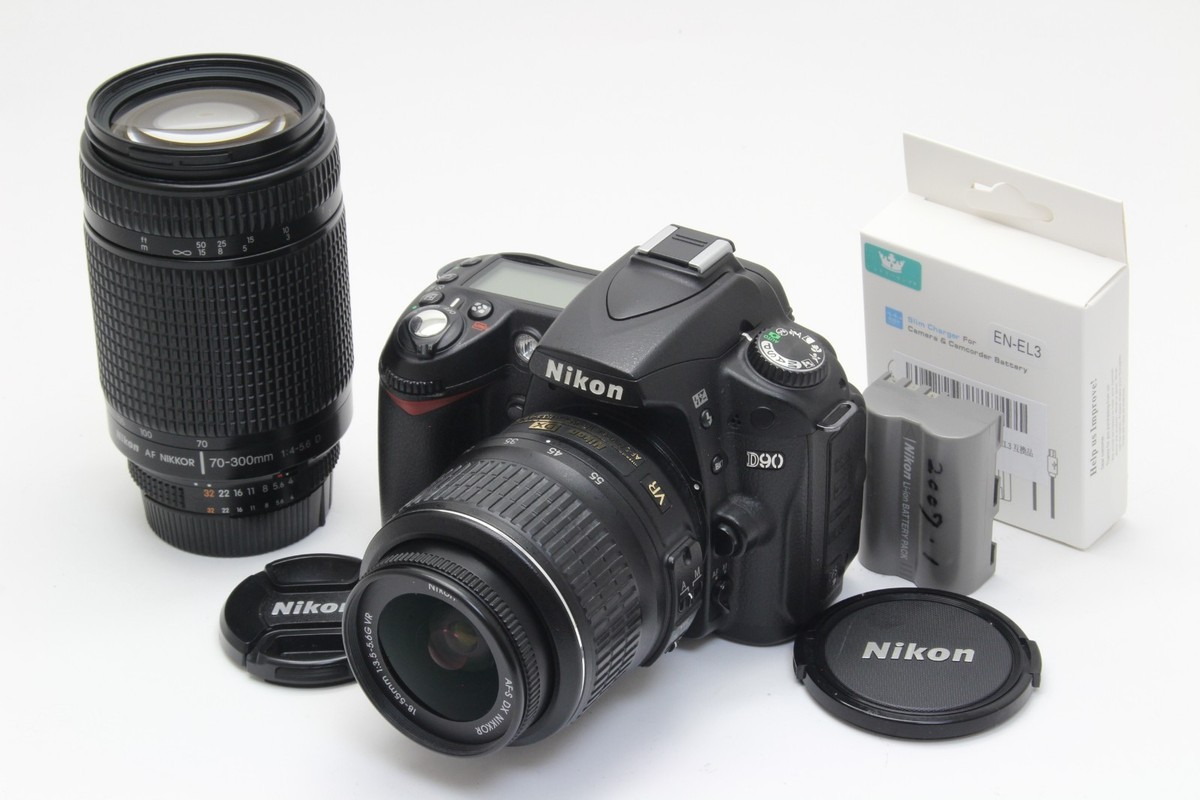 Excellent+++ Nikon D90 AF-S 18-55mm VR AF NIKKOR 70-300mm lenses