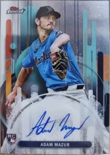 2025 Topps Finest Adam Mazur RC Autograph ON CARD AUTO #FA-AM Miami Marlins