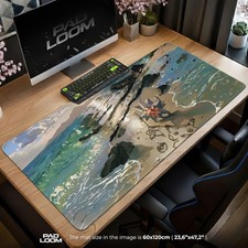 Staryu Pok mon Mouse Pad Painterly Beach Desk Mat, XL Gaming Mousepad for Aesthe