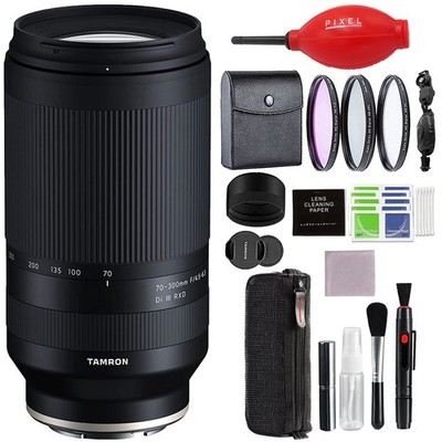 Tamron 70-300mm f/4.5-6.3 Di III RXD Lens for Sony E Bundle Essentials