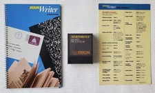 AtariWriter Word Processor RX8036 cartridge TESTED, manual, & reference card