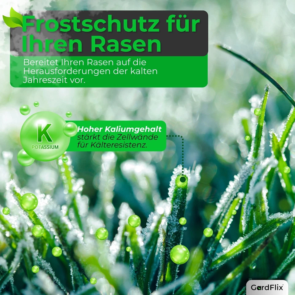 Herbstrasendünger Langzeitwirkung für Winterfesten Rasen |  2,5kg 5kg 10kg 20kg - Bild 3 von 4