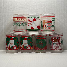 Indiana Glass 30319 Christmas Decorated Clear Votive Holders Set of 7 3oz