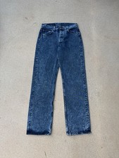 Vintage 80s Levi  s 501xx Buttonfly Straight Black Acid Wash Jeans Size 29x30 USA