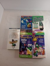 Lot of 5 Veggie Tales VHS Tapes Tested And Work Silly Songs  Others