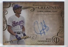 2015 Topps Tribute Foundations of Greatness 76/89 Juan Gonzalez Auto 7ut