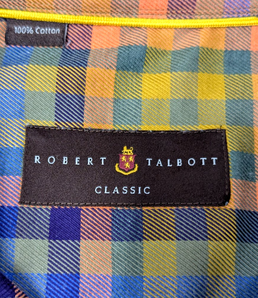 Robert Talbott Button down Long Sleeve Shirt Larg… - image 10