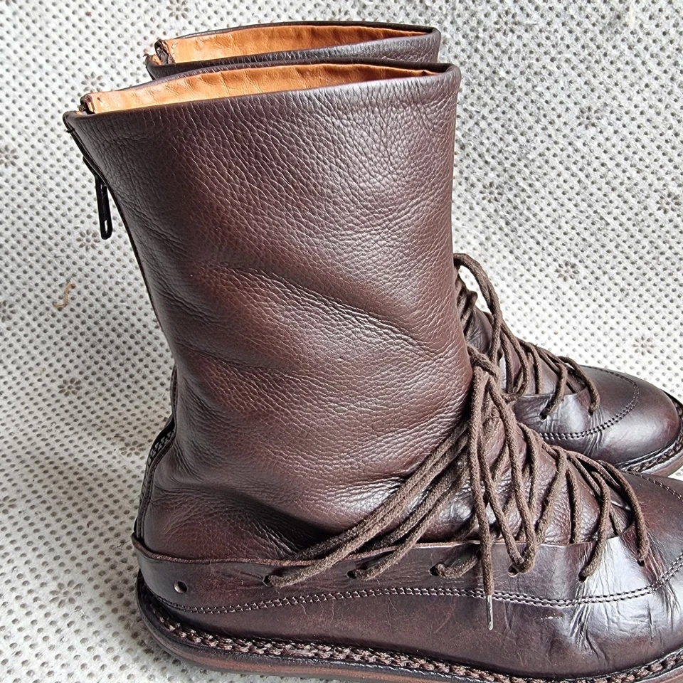 Trippen Zeus Botas de Cuero Marrón con Cordones/Cip Talla EUR 38 | US 8 | UK 5 Foto 3 de 4
