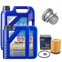 MotoröL Filter Set 5W-40 Liqui Moly 7 Liter + Schraube FüR Mercedes C-Klasse GLK