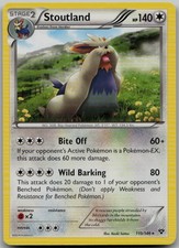 Stoutland 110/146 Rare XY Base Set LP Pokemon Card